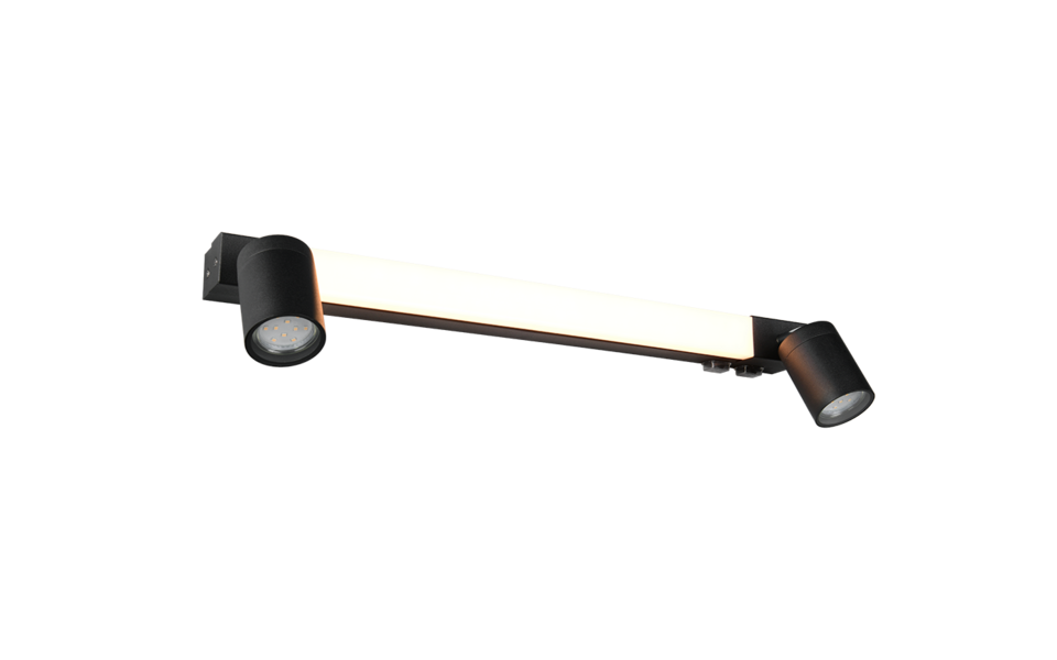 Trio Lighting Trio ENRICO LED wall light | 1x 6W 600 lm 4000K | black | IP20 | 18 cm