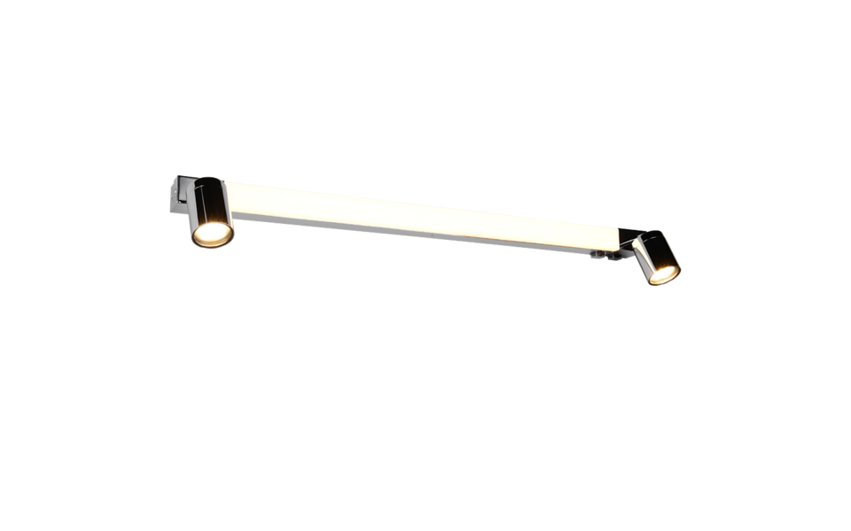Trio Lighting Trio ENRICO wandlamp | LED | chroom | 90 x 6 cm | IP44 | 1x 9W | 1200 lm | 2300+3000+4000K | dimbaar