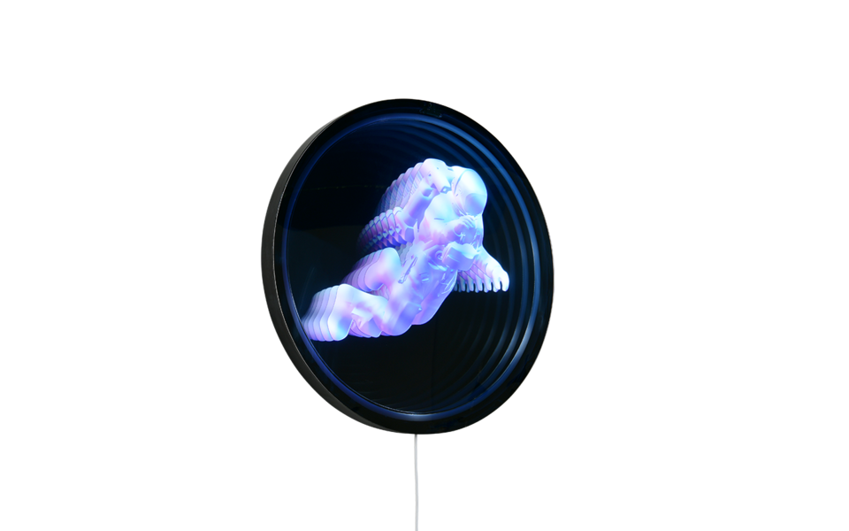 Trio Lighting Trio DUKE wall light | black | Ø 40 cm | IP20 | 3 cm