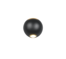 Trio Lighting Trio AVISIO wandlamp | LED | mat zwart | Ø 10,5 cm | IP54 | 2x 2W | 250 lm | 3000K | dimbaar