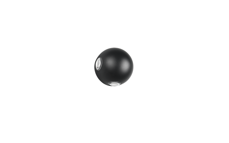 Trio Lighting Trio AVISIO LED wall light | 4x 2W 250 lm 3000K | black | Ø 10.5 cm | IP20