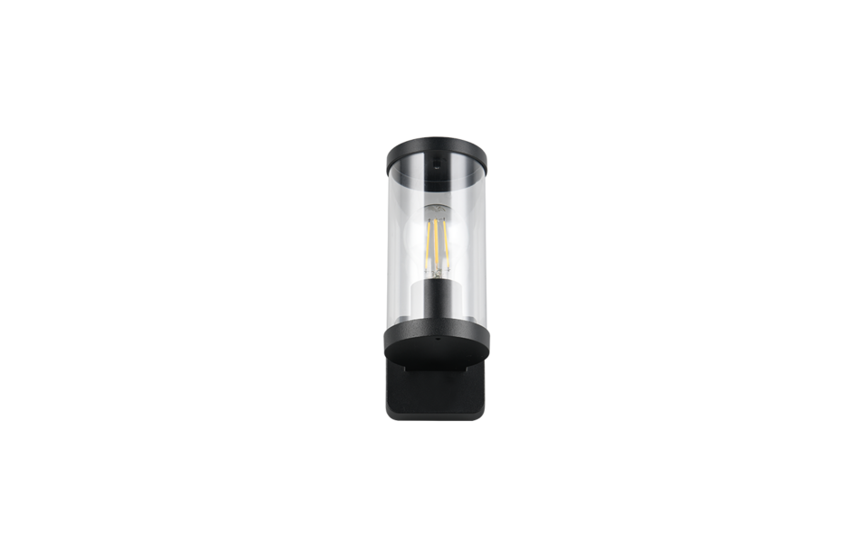 Trio Lighting Trio BONITO wandlamp | E27 Fitting | mat zwart | Ø 9,5 cm | IP44 | excl. 1x E27 | max. 28W