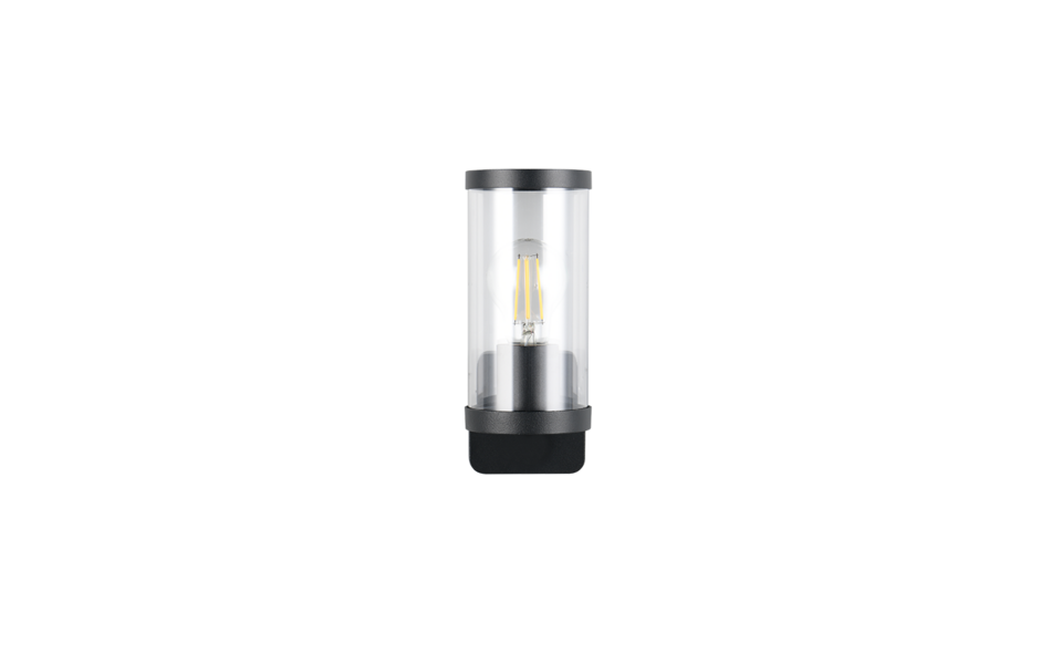Trio Lighting Trio BONITO wandlamp | E27 Fitting | mat zwart | Ø 9,5 cm | IP44 | excl. 1x E27 | max. 28W