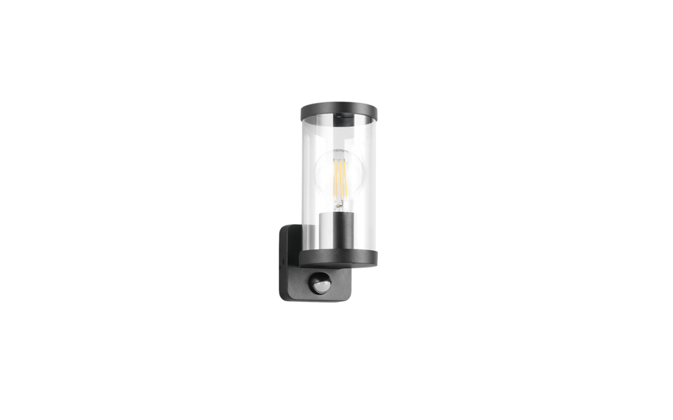 Trio Lighting Trio BONITO wandlamp | E27 Fitting | mat zwart | Ø 9,5 cm | IP44 | excl. 1x E27 | max. 28W