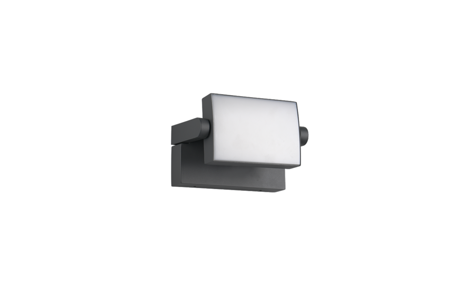 Trio Lighting Trio KANSAS wandlamp | LED | antraciet | 20 x 10 cm | IP54 | 1x 10W | 1000 lm | 3000K | dimbaar Trio Lighting Trio KANSAS wandlamp | LED | antraciet | 20 x 10 cm | IP54 | 1x 10W | 1000 lm | 3000K | dimbaar
