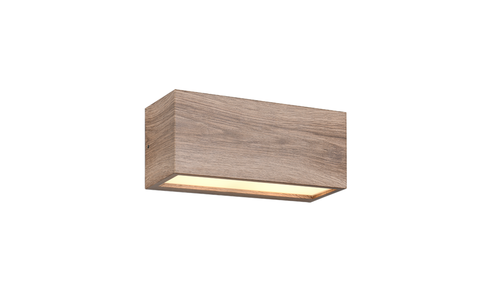 Trio Lighting Trio MAYENNE wandlamp | E14 Fitting | houtimitatie | 25 x 11 cm | IP44 | excl. 2x E14 | max. 10W