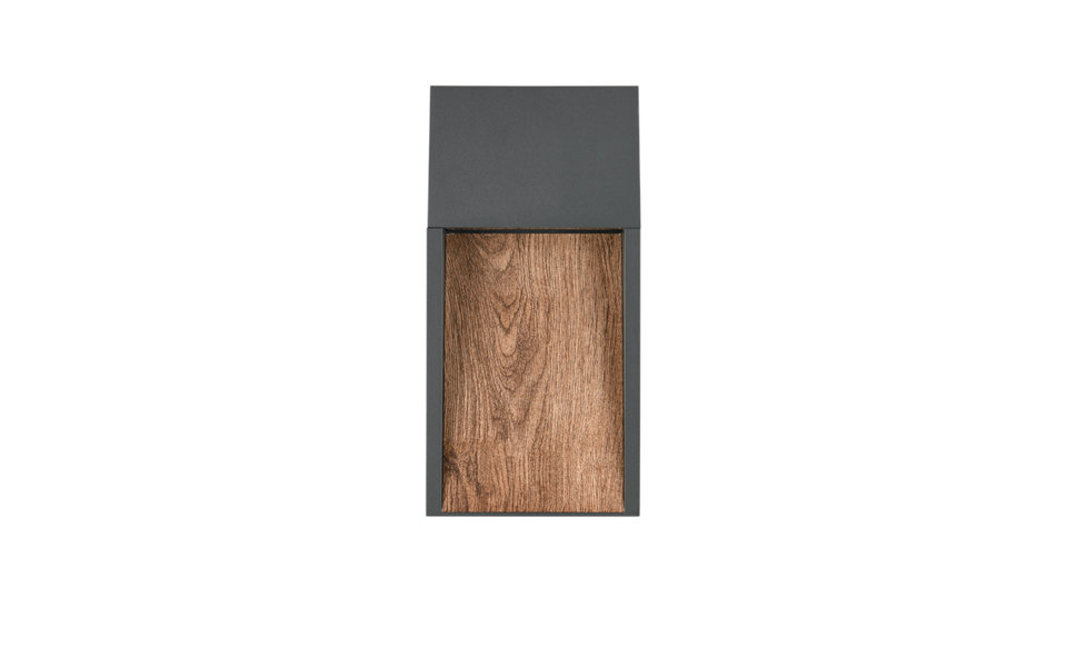 Trio Lighting Trio SALMON wandlamp | LED | houtimitatie | 16,5 x 33 cm | IP44 | 1x 11W | 1200 lm | 3000K | niet dimbaar Trio Lighting Trio SALMON wandlamp | LED | houtimitatie | 16,5 x 33 cm | IP44 | 1x 11W | 1200 lm | 3000K | niet dimbaar
