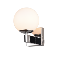 Trio KULA wandlamp | chroom met wit | IP44 | E14 Fitting Trio KULA wandlamp | chroom met wit | IP44 | E14 Fitting