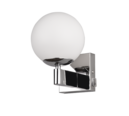 Trio Lighting Trio KULA wandlamp | E14 Fitting | chroom met wit | Ø 14 cm | IP44 | excl. 1x E14 | max. 10W