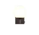Trio Lighting Trio KULA wandlamp | E14 Fitting | mat zwart met wit | Ø 14 cm | IP44 | excl. 1x E14 | max. 10W