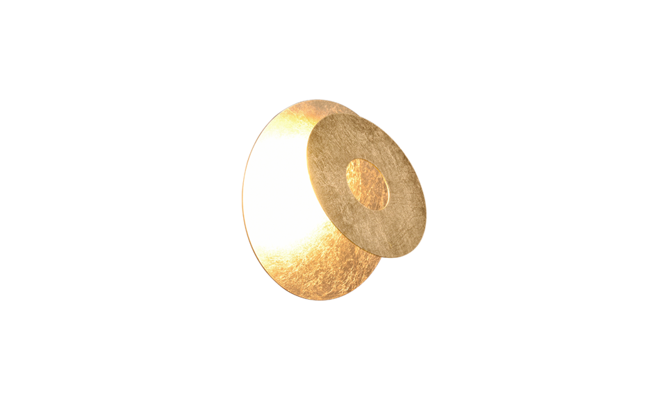 Trio Lighting Trio LEANO wandlamp | LED | goudkleurig | Ø 18 cm | IP20 | 1x 6W | 560 lm | 3000K | niet dimbaar