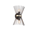 Trio Lighting Trio ROD wall light | 2x E14 max 40W | black with gold | IP20 | 31 cm