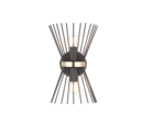 Trio Lighting Trio ROD wandlamp | E14 Fitting | zwart met goud | 20 x 31 cm | IP20 | excl. 2x E14 | max. 40W