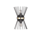 Trio Lighting Trio ROD wandlamp | E14 Fitting | zwart met goud | 20 x 31 cm | IP20 | excl. 2x E14 | max. 40W
