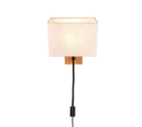 Trio Lighting Trio NILAM wandlamp | LED | E27 Fitting | natuurlijke afwerking met wit | 25 x 30 cm | IP20 | excl. 1x E27 | 1x 3,1W | 310 lm | 3000K