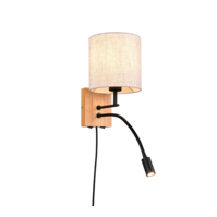 Trio NILAM wandlamp | natuurlijke afwerking/wit | uitv. 2