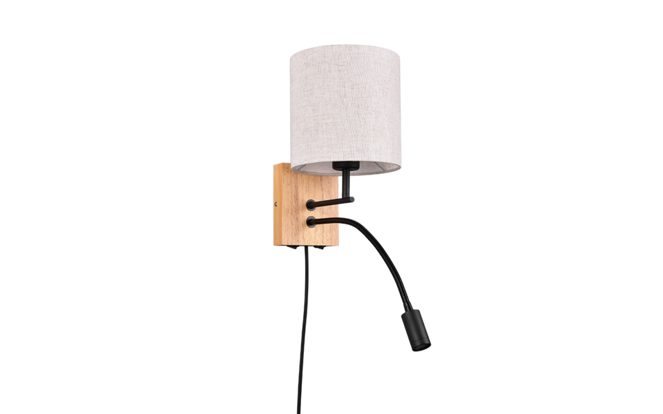 Trio Lighting Trio NILAM wandlamp | LED | E27 Fitting | natuurlijke afwerking met wit | Ø 18 cm | IP20 | excl. 1x E27 | 1x 3,1W | 310 lm | 3000K Trio Lighting Trio NILAM wandlamp | LED | E27 Fitting | natuurlijke afwerking met wit | Ø 18 cm | IP20 | excl. 1x E27 | 1x 3,1W | 310 lm | 3000K