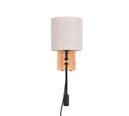 Trio Lighting Trio NILAM wandlamp | LED | E27 Fitting | natuurlijke afwerking met wit | Ø 18 cm | IP20 | excl. 1x E27 | 1x 3,1W | 310 lm | 3000K