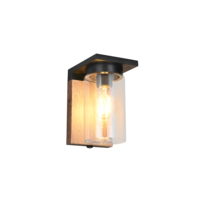 Trio ARDILA wandlamp | houtimitatie/transparant | IP44 | E27 Trio ARDILA wandlamp | houtimitatie/transparant | IP44 | E27
