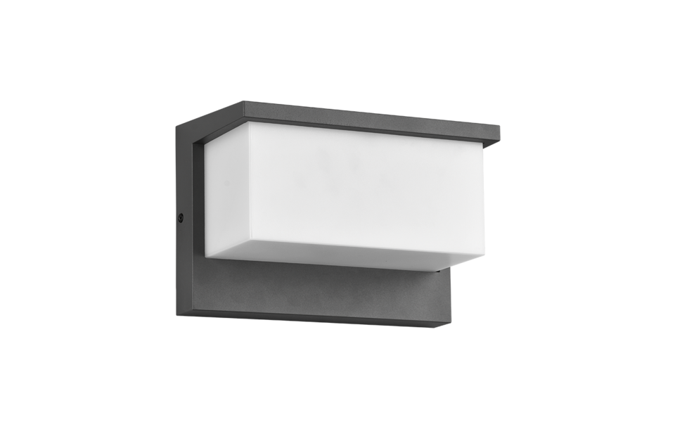 Trio Lighting Trio NESTOS wandlamp | LED | antraciet met wit | 23 x 15 cm | IP54 | 1x 13W | 1300 lm | 3000K | dimbaar