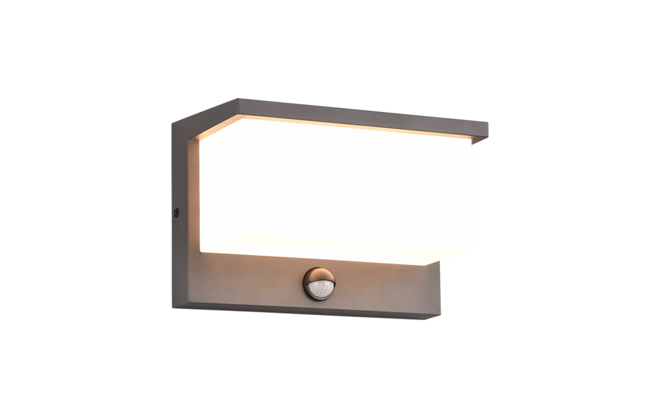 Trio Lighting Trio NESTOS wandlamp | LED | antraciet | 23 x 15 cm | IP54 | 1x 13W | 1300 lm | 3000K | dimbaar