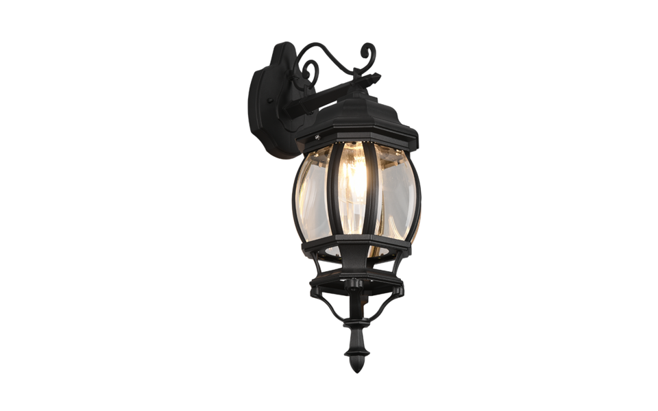 Trio Lighting Trio ELVO wandlamp | E27 Fitting | mat zwart | 18 x 24,5 cm | IP44 | excl. 1x E27 | max. 60W