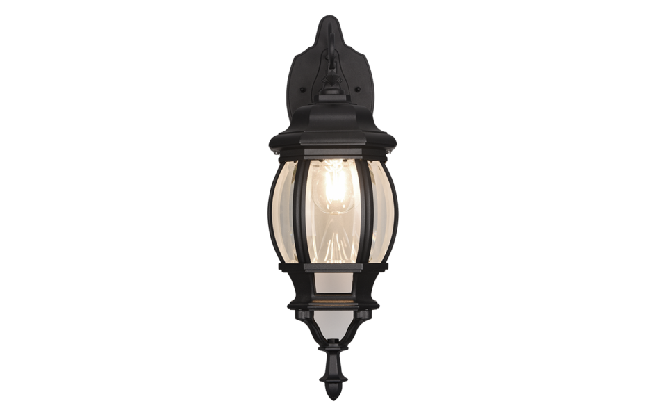 Trio Lighting Trio ELVO wall light | 1x E27 max 60W | black | 16 cm