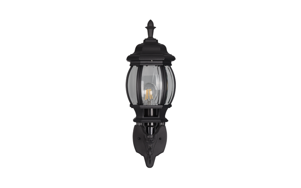 Trio Lighting Trio ELVO wall light | 1x E27 max 60W | black | 16 cm