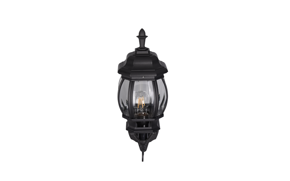 Trio Lighting Trio ELVO wandlamp | E27 Fitting | mat zwart | 18 x 24,5 cm | IP44 | excl. 1x E27 | max. 60W Trio Lighting Trio ELVO wandlamp | E27 Fitting | mat zwart | 18 x 24,5 cm | IP44 | excl. 1x E27 | max. 60W