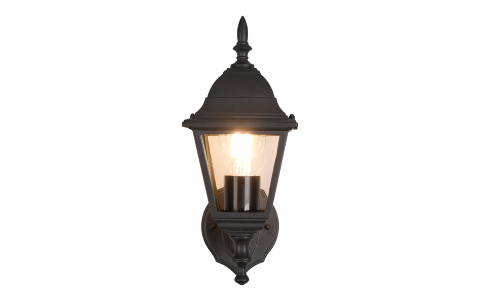 Trio Lighting Trio LIVENZA wandlamp | E27 Fitting | mat zwart | 14 x 19 cm | IP44 | excl. 1x E27 | max. 60W Trio Lighting Trio LIVENZA wandlamp | E27 Fitting | mat zwart | 14 x 19 cm | IP44 | excl. 1x E27 | max. 60W