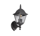 Trio Lighting Trio LIVENZA wandlamp | E27 Fitting | mat zwart | 14 x 19 cm | IP44 | excl. 1x E27 | max. 60W