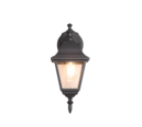 Trio Lighting Trio LIVENZA wandlamp | E27 Fitting | mat zwart met transparant | 14 x 19 cm | IP44 | excl. 1x E27 | max. 60W