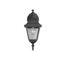 Trio Lighting Trio LIVENZA wandlamp | E27 Fitting | mat zwart met transparant | 14 x 19 cm | IP44 | excl. 1x E27 | max. 60W