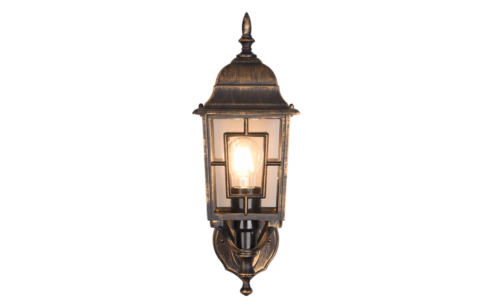 Trio Lighting Trio VOLTURNO wandlamp | E27 Fitting | roestkleur antiek | 15 x 19,5 cm | IP44 | excl. 1x E27 | max. 60W