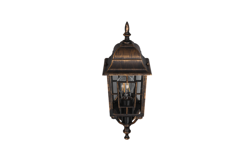 Trio Lighting Trio VOLTURNO wandlamp | E27 Fitting | roestkleur antiek | 15 x 19,5 cm | IP44 | excl. 1x E27 | max. 60W