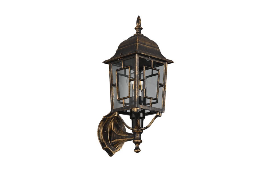 Trio Lighting Trio VOLTURNO wandlamp | E27 Fitting | roestkleur antiek | 15 x 19,5 cm | IP44 | excl. 1x E27 | max. 60W
