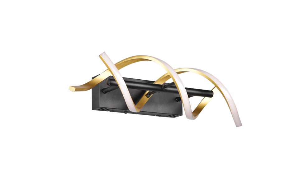 Trio Lighting Trio SEQUENCE wandlamp | LED | messing mat | 13,5 x 47 cm | IP20 | 1x 22W | 2800 lm | 2300+3000+4000K | dimbaar
