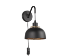 Trio Lighting Trio PUNCH wandlamp | E27 Fitting | mat zwart | 18 x 30 cm | IP20 | excl. 1x E27 | max. 40W