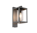 Trio Lighting Trio LUNGA wandlamp | E27 Fitting | antraciet met transparant | 16 x 33 cm | IP44 | excl. 1x E27 | max. 40W