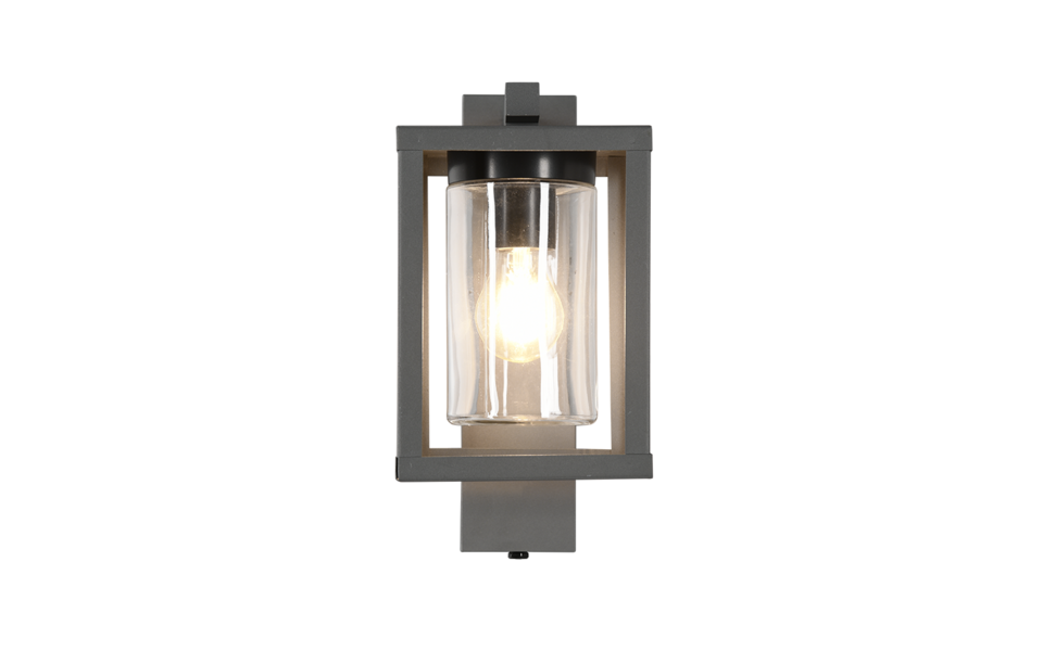 Trio Lighting Trio LUNGA wandlamp | E27 Fitting | antraciet met transparant | 16 x 33 cm | IP44 | excl. 1x E27 | max. 40W Trio Lighting Trio LUNGA wandlamp | E27 Fitting | antraciet met transparant | 16 x 33 cm | IP44 | excl. 1x E27 | max. 40W