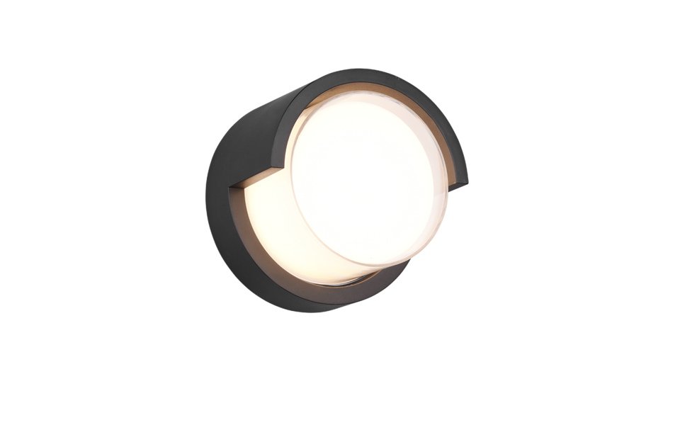 Trio Lighting Trio PUNO LED wall light | 1x 8W 800 lm 3000K | black | Ø 15 cm Trio Lighting Trio PUNO LED wall light | 1x 8W 800 lm 3000K | black | Ø 15 cm