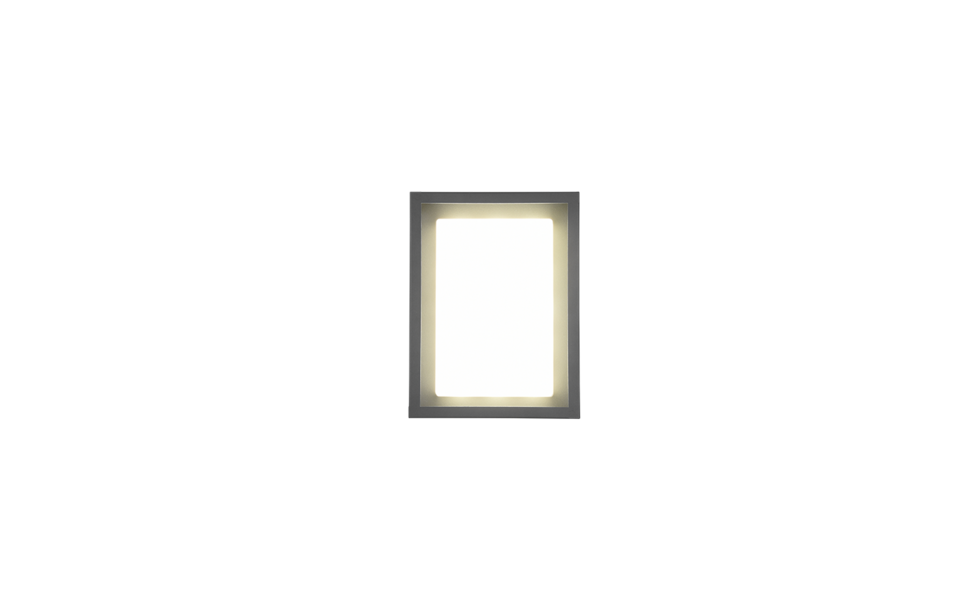 Trio Lighting Trio WITHAM wandlamp | LED | antraciet | 18 x 10 cm | IP54 | 1x 10,5W | 1100 lm | 2300+3000+4000K | niet dimbaar