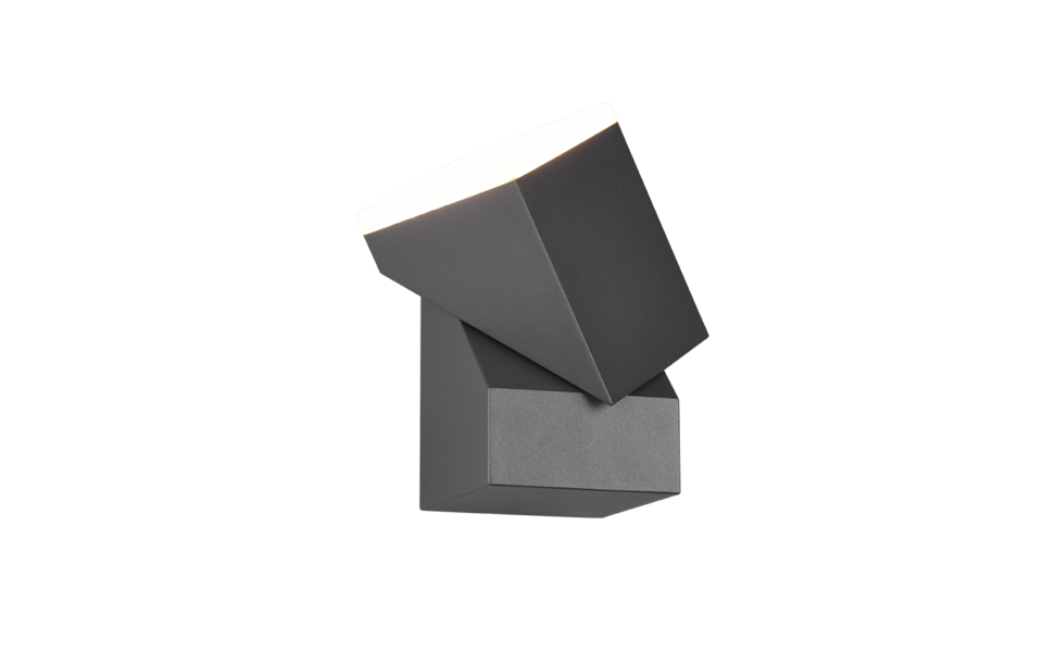 Trio Lighting Trio AVON wandlamp | LED | antraciet | 9 x 16 cm | IP54 | 1x 7W | 800 lm | 3000K | niet dimbaar Trio Lighting Trio AVON wandlamp | LED | antraciet | 9 x 16 cm | IP54 | 1x 7W | 800 lm | 3000K | niet dimbaar