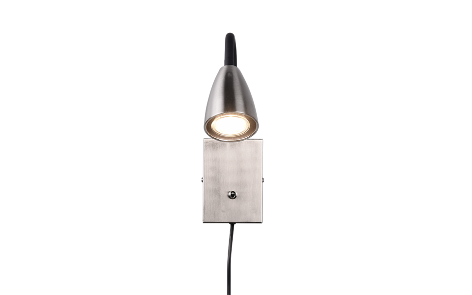 Trio Lighting Trio WANDA wandlamp | GU10 Fitting | nikkel mat | 8,5 x 23,5 cm | IP20 | excl. 1x GU10 | max. 10W