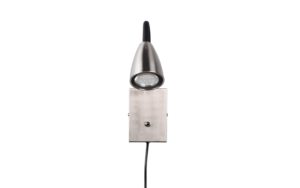 Trio Lighting Trio WANDA wandlamp | GU10 Fitting | nikkel mat | 8,5 x 23,5 cm | IP20 | excl. 1x GU10 | max. 10W