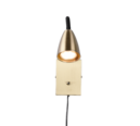 Trio Lighting Trio WANDA wandlamp | GU10 Fitting | messing mat | 8,5 x 23,5 cm | IP20 | excl. 1x GU10 | max. 10W