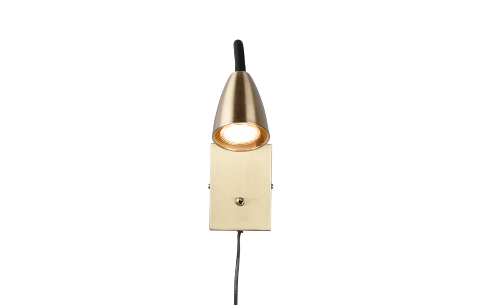 Trio Lighting Trio WANDA wandlamp | GU10 Fitting | messing mat | 8,5 x 23,5 cm | IP20 | excl. 1x GU10 | max. 10W Trio Lighting Trio WANDA wandlamp | GU10 Fitting | messing mat | 8,5 x 23,5 cm | IP20 | excl. 1x GU10 | max. 10W
