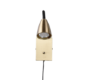 Trio Lighting Trio WANDA wandlamp | GU10 Fitting | messing mat | 8,5 x 23,5 cm | IP20 | excl. 1x GU10 | max. 10W