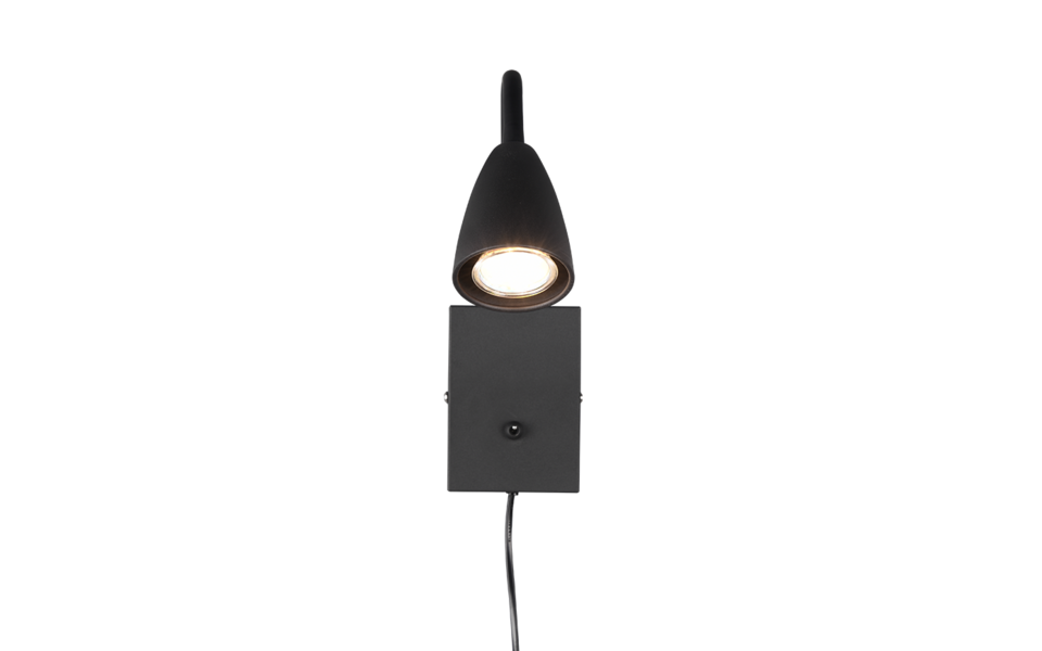 Trio Lighting Trio WANDA wall light | 1x GU10 | black | Ø 8.5 cm | IP20 | 23.5 cm