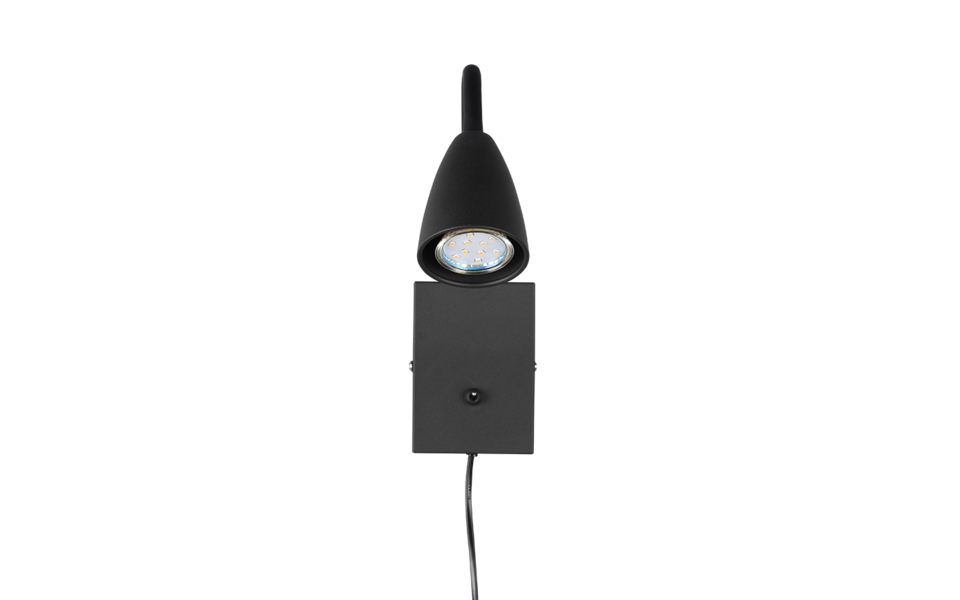 Trio Lighting Trio WANDA wall light | 1x GU10 | black | Ø 8.5 cm | IP20 | 23.5 cm